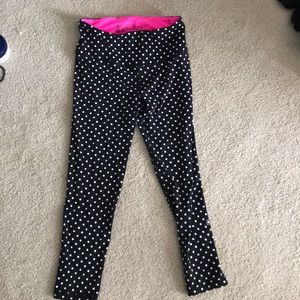 victoria’s secret sport cropped polka dot leggings